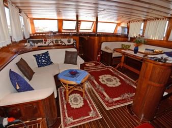 Lounge auf dem Achterndeck