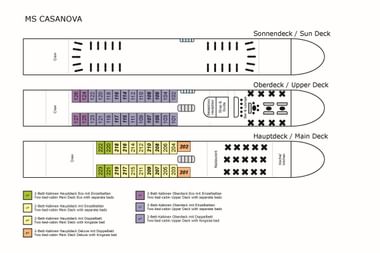 MS CASANOVA, Deck plan MS CASANOVA, Deck plan