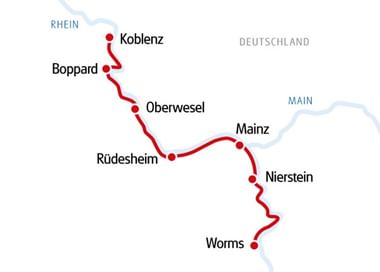 Map Koblenz - Mainz 2023
