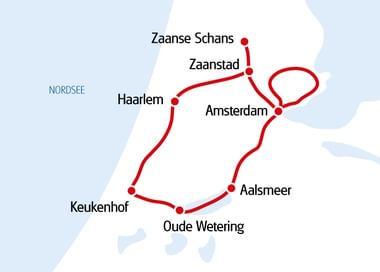 Karte Holland Tulpentour Karte Holland Tulpentour