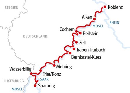 Map Bike and Boat Koblenz-Saarburg