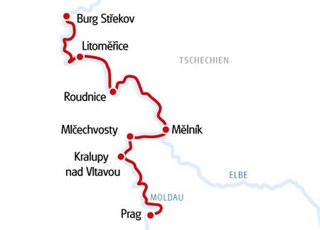 Karte Rad & Schiff Prag