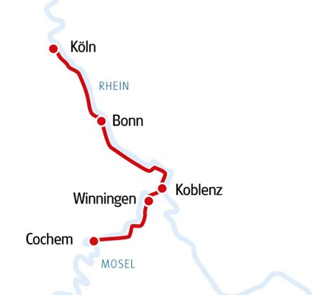 Karte Rhein & Mosel im Festtagsglanz
