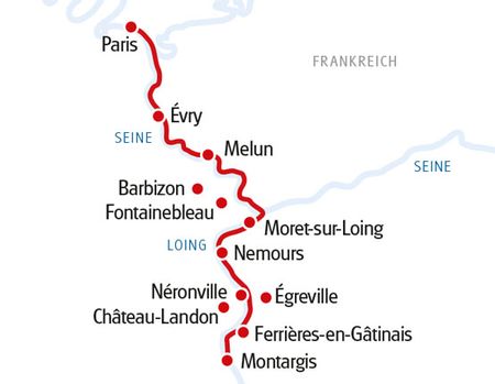 Karte Paris - Montargis