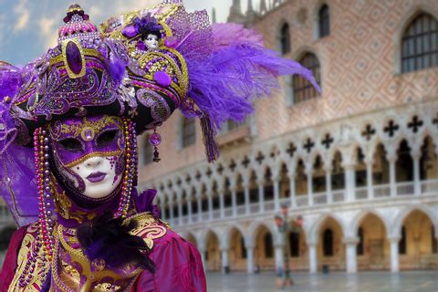 Masken in Venedig zur Karnevalszeit