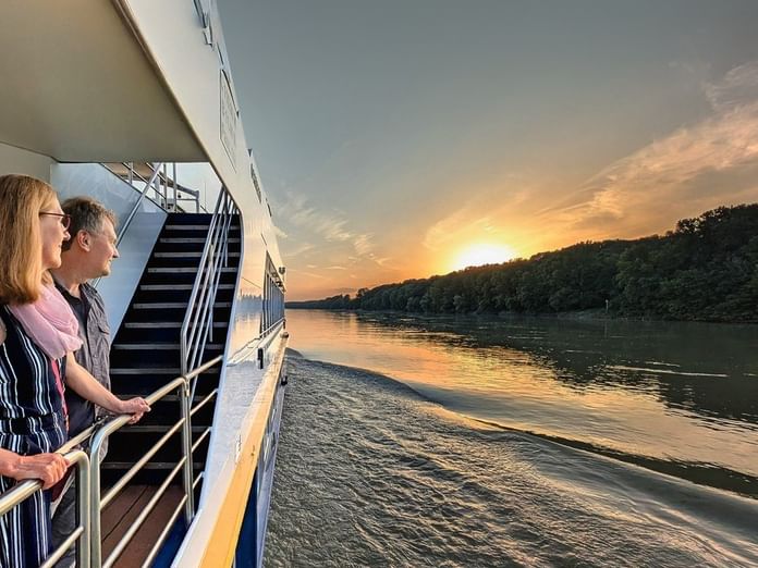 Sonnenuntergang an Bord